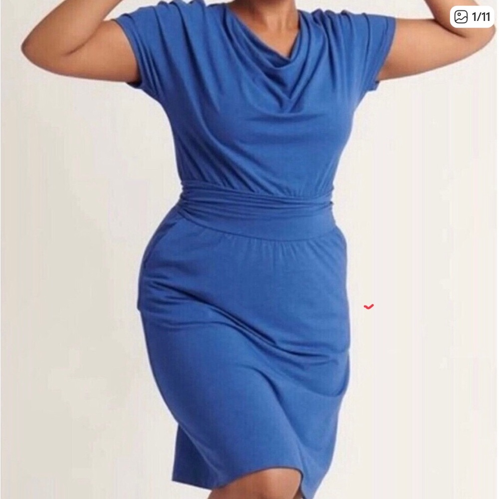 Betabrand‎ Canopy Dress Royal Blue Size 3X Bamboo Smart Casual Comfort